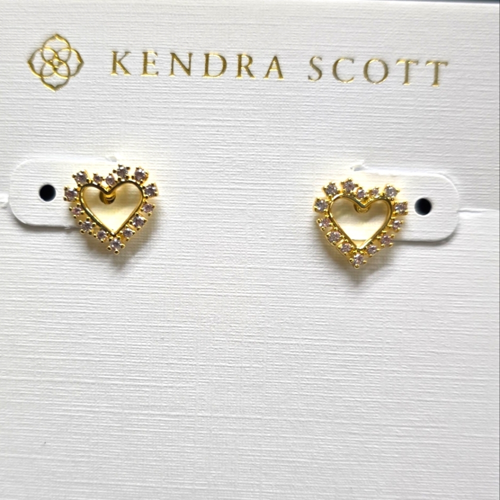 Kendra Scott Ari Heart Crystal Stud Earrings